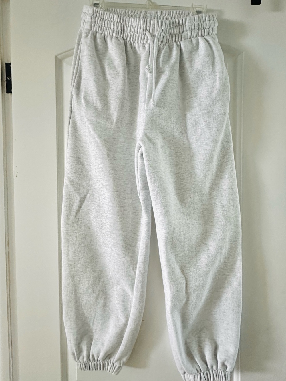 Zara Off-White Drawstring Waist Sweatpants